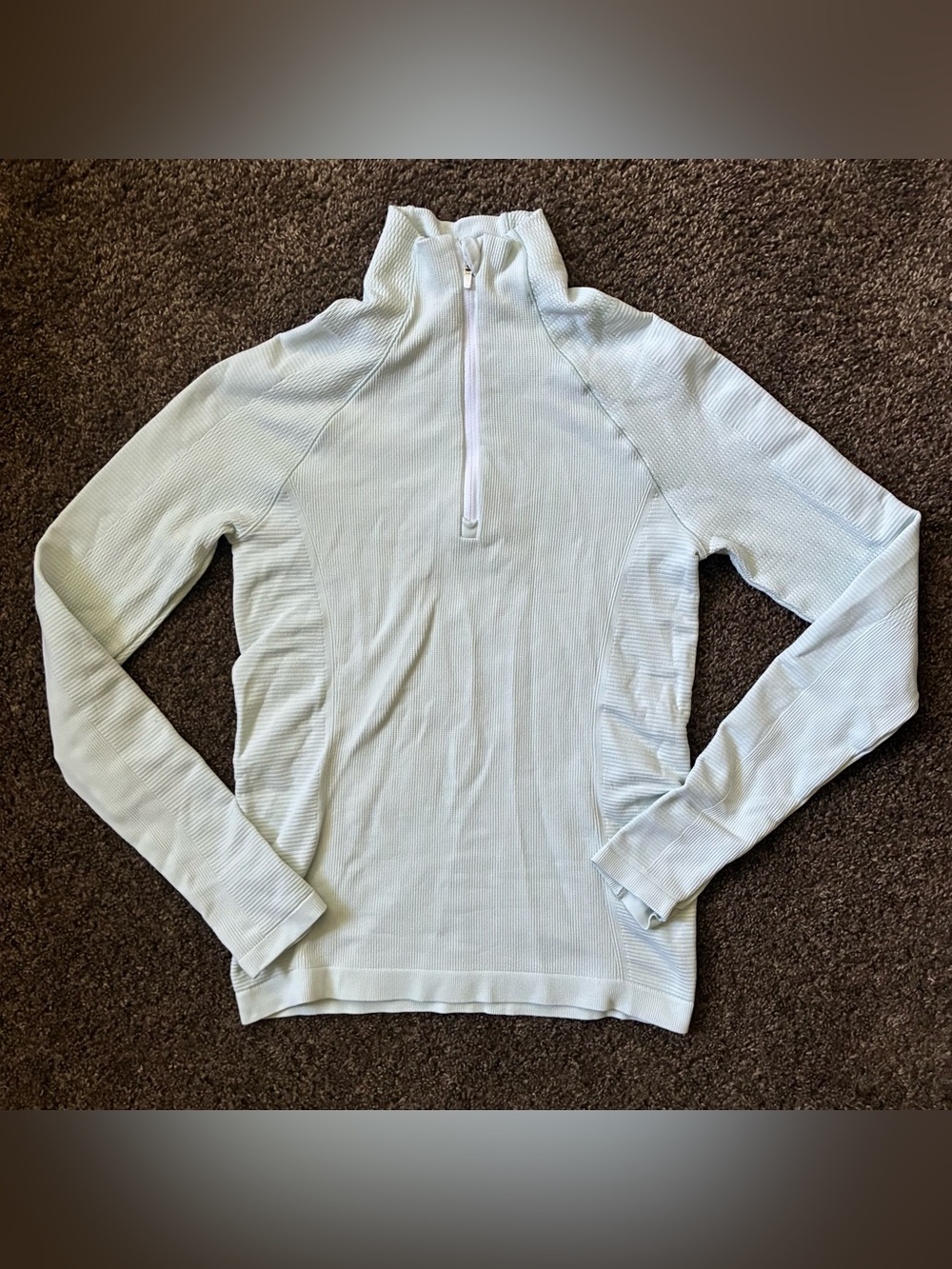 Athleta Flurry Half Zip Mock Neck Top, Size Small
